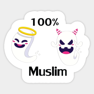 100% Muslim Sticker